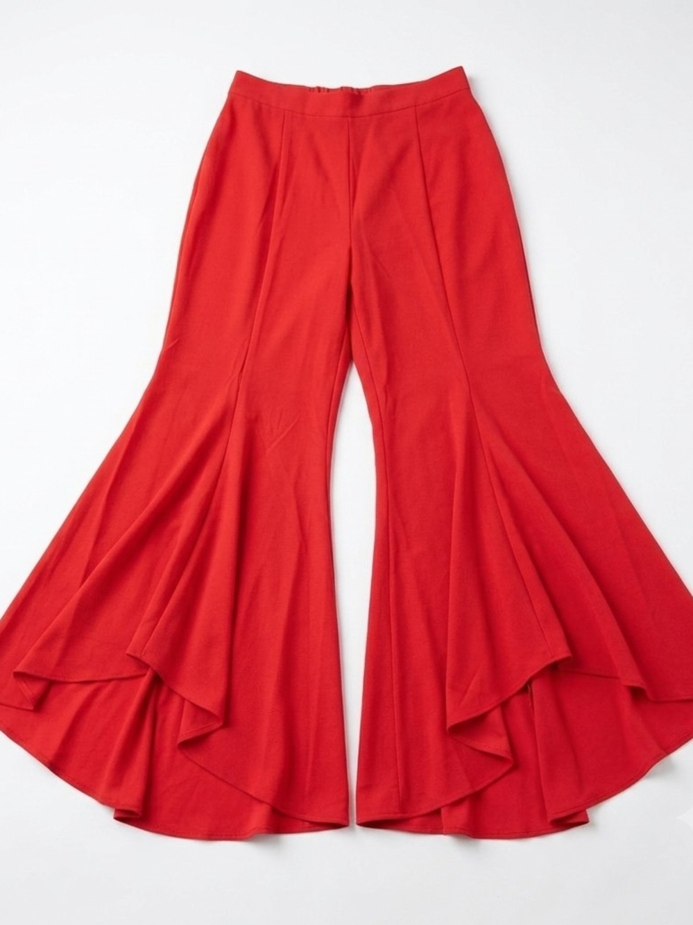 VENUS Red Flared Palazzo Pants Size L